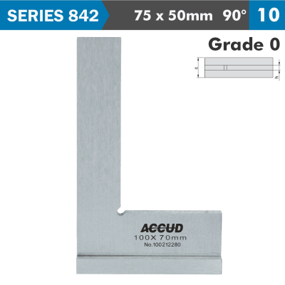 (image for) Flat Edge Square 90 Deg. Wide Base 75x50mm Din875