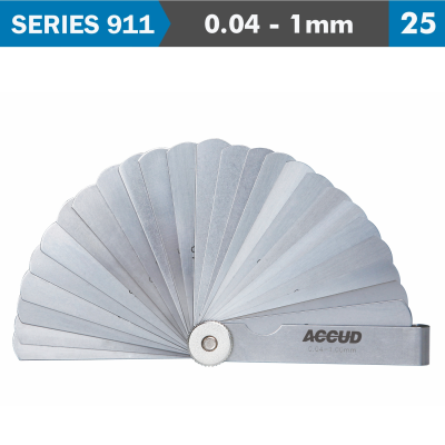 (image for) Feeler Gauge 75mm 0.04-1.00mm 25leaves Din2275