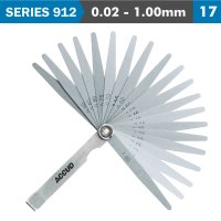 Feeler Gauge 100mm 0.02 - 1.00mm 17 Leaves Din2275 (image for) Feeler Gauge 100mm 0.02 - 1.00mm 17 Leaves Din2275