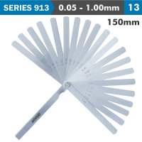 Long Feeler Gauge 150mm 0.05-1.00 13 Leaves Din2275 (image for) Long Feeler Gauge 150mm 0.05-1.00 13 Leaves Din2275