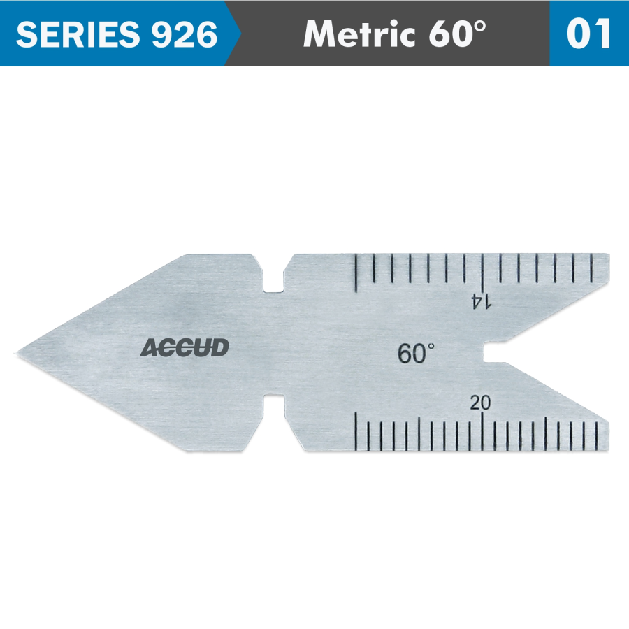 (image for) Center Gauge Metric 60deg. 30' Acc. 0.5mm & 1mm Grad.