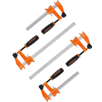(image for) Jorgensen Medium Duty Steel Bar Clamp 4pc Set 2 X 150mm & 2 X 305mm