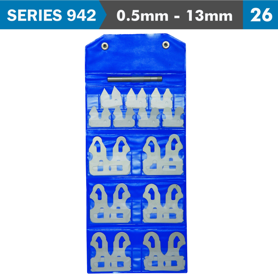 (image for) Radius Gauge Set 0.5-13mm With Handle