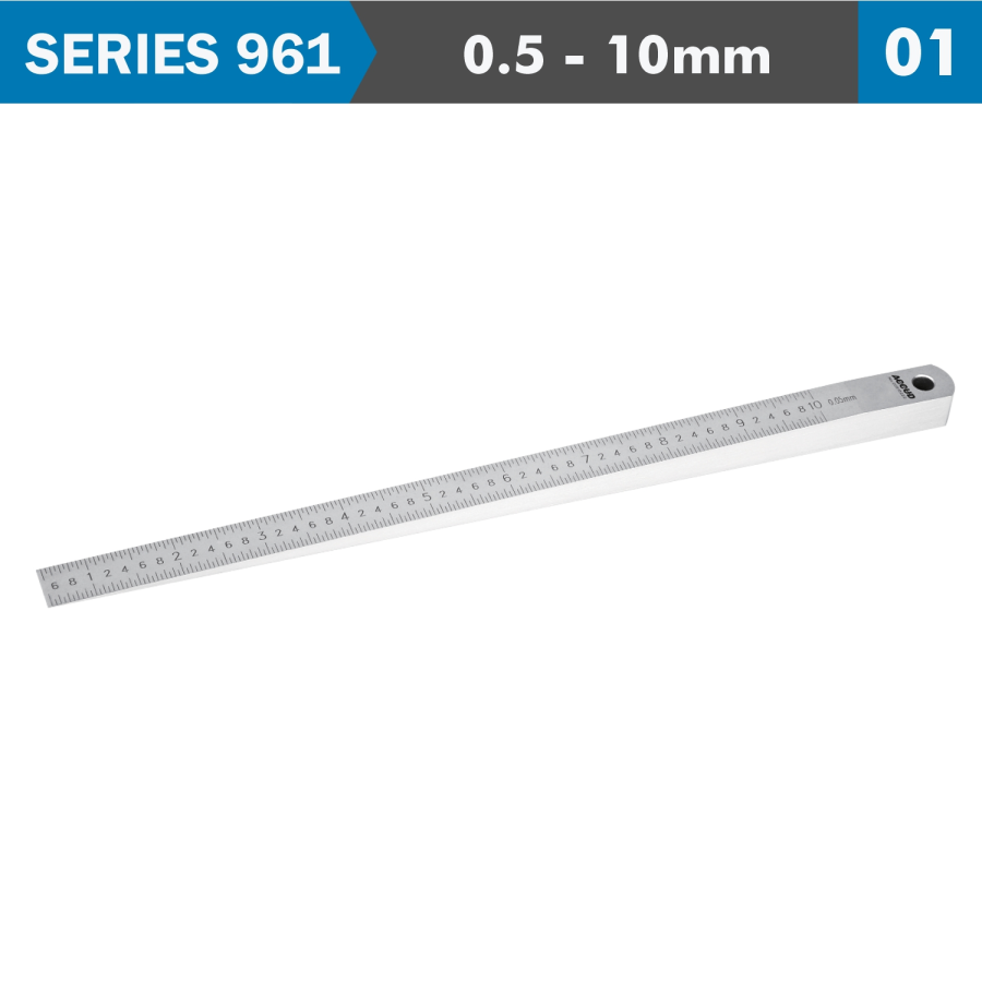 (image for) Taper Gauge 0.5-10mm 0.05mm Grad. 0.05mm Acc. S/steel