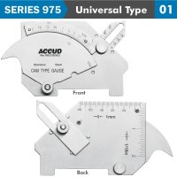 (image for) Welding Gauge 7 X Measuring Appl. 25,20mm,60deg. Range S/steel