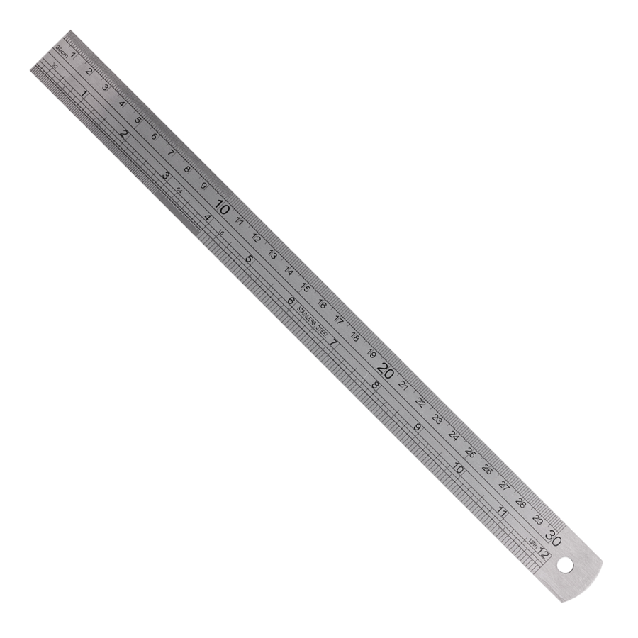 (image for) Ruler 300mm S/steel 0.11mm Acc 0.5mm Grad.