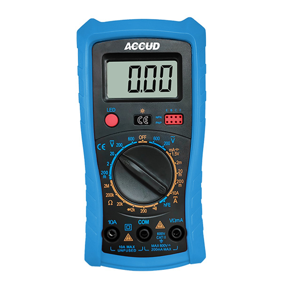 (image for) Digital Multimeter 9v Bat. 2.8v 10amp 600v