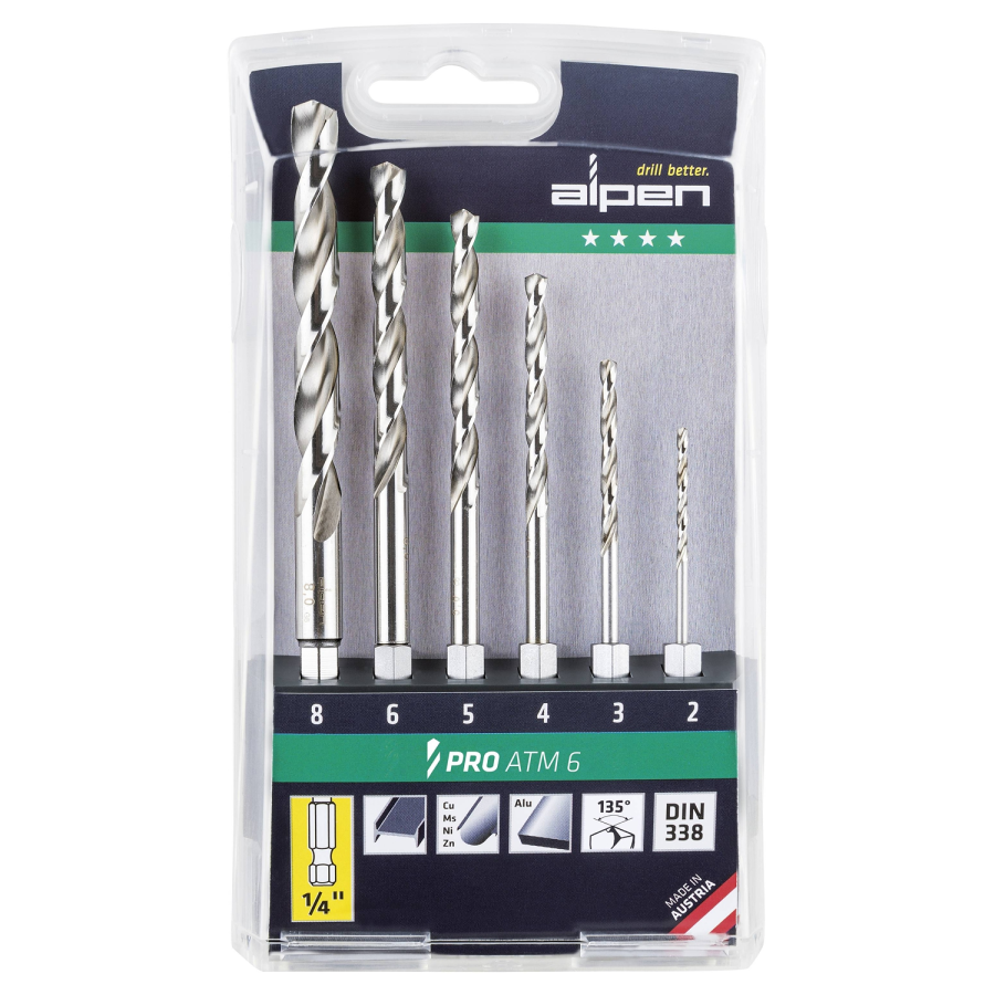 (image for) Hex Shank Hss Pro Set 6 Piece 2 3 4 5 6 8mm
