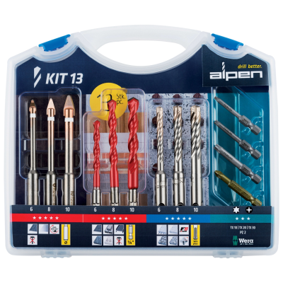 (image for) Keramo Profi Multicut & F8 Extreme 13 Pce Set 6 8 10mm Tx & Pz Bits