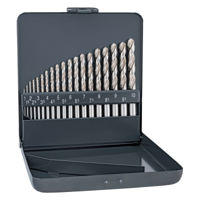 (image for) Cobalt Drill Bit Set 19 Piece 1-10 X 0.5mm In Metal Case