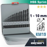 (image for) Hss Sprint Drill Bit Set 19 Piece 1-10 X 0.5mm In Metal Case