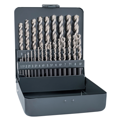 (image for) Hss Sprint Drill Bit Set 25 Piece 1-13mm X 0.5 In Metal Case