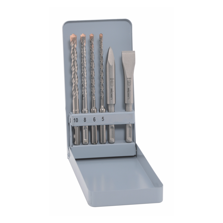 (image for) Sds Plus Mixed Set Sds 5 6 8 10mm X 160-chisel-flat 20 X 140-point 140
