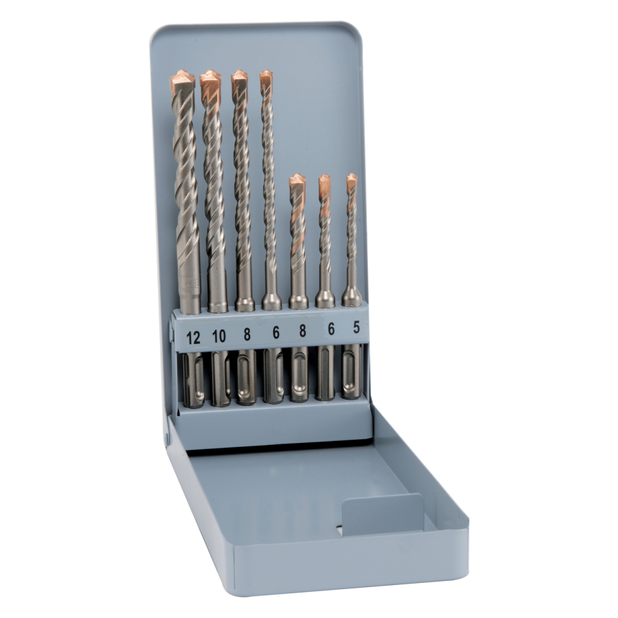 (image for) Sds Drill Bits 7 Piece Set In Metal Case