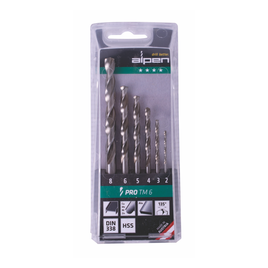 (image for) Hss Pro Drill Bit Set 6 Piece 2 - 8mm 111806100