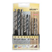 (image for) Alpen 9 Pce Set Wood.hss Super And Masonry 5mm-6mm And 8mm