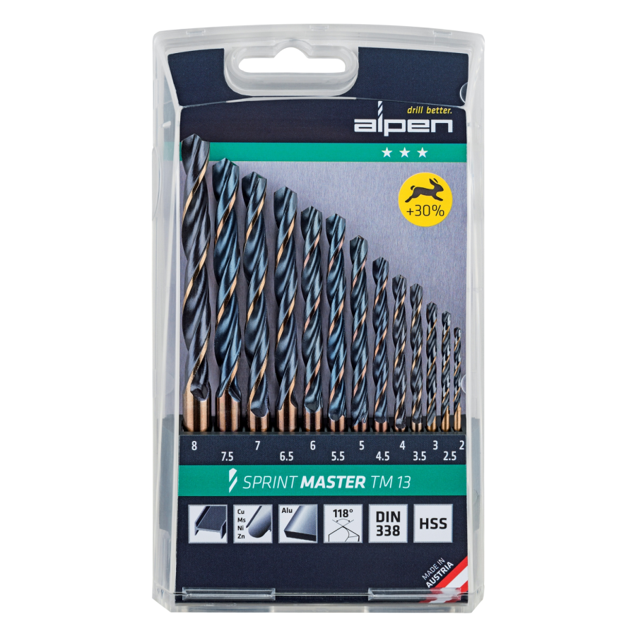 (image for) Hss Sprint Drill Bit Set 13 Piece 2-8mm X 0.5