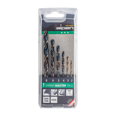 (image for) Alpen Sprint Master Tm6 6-pcs 2 - 3 - 4 - 5 - 6 - 8mm Hss Set