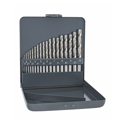 (image for) Alpen Pro Km19 Hss-g 1 -10 X 0.5mm Metal Case 135 Split Pnt Set 19 Pcs