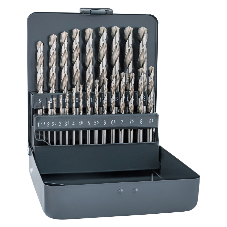 (image for) Alpen Pro Km25 Hss-g 1 -13 X 0.5mm Metal Case 135 Split Pnt Set 25 Pcs