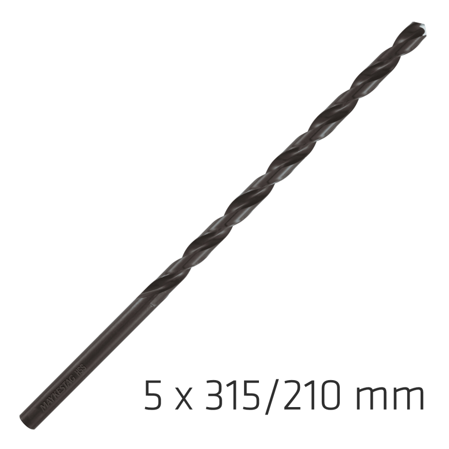 (image for) Hss Drill Bit 5mm 315x210mm Extra Long