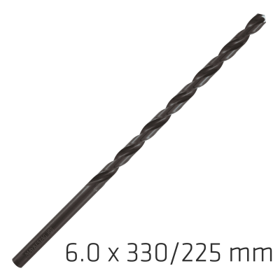 (image for) Hss Drill Bit 6mm 330x225mm Extra Long