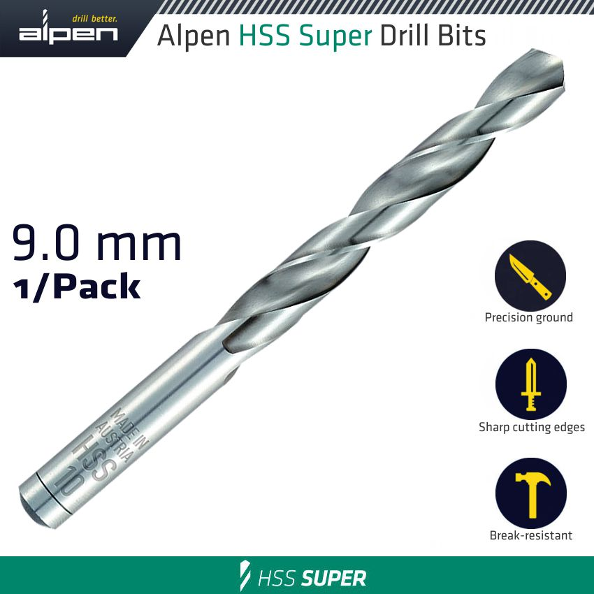 (image for) Hss Super Drill Bit 9mm