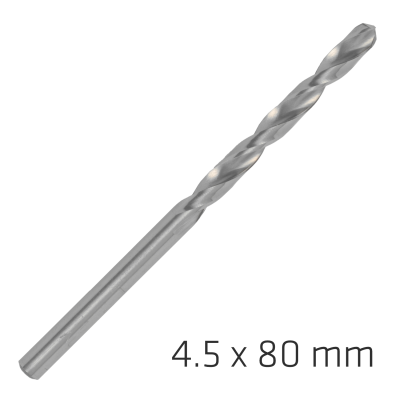 (image for) Alpen Pro Hss 4.5mm Drill Din 338 Rn 135 Split Point Plastic Wallet (