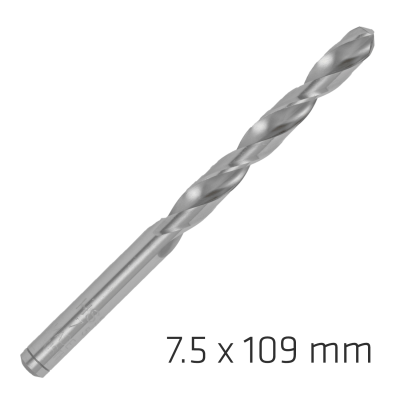 (image for) Alpen Pro Hss 7.5mm Drill Din 338 Rn 135 Split Point Plastic Wallet