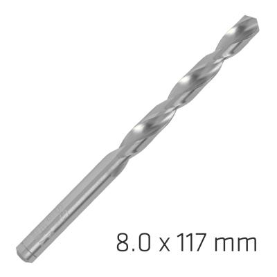 (image for) Alpen Pro Hss 8mm Drill Din 338 Rn 135 Split Point Plastic Wallet