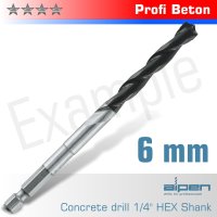 (image for) Concrete Profi Beton Drill Bit 6mm Hex Shank