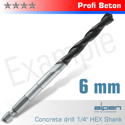 (image for) Concrete Profi Beton Drill Bit 6mm Hex Shank