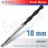 (image for) Concrete Profi Beton Drill Bit 10mm Hex Shank