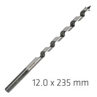 Wood Auger Drill Bit 12x 235mm (image for) Wood Auger Drill Bit 12x 235mm