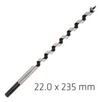 Wood Auger Drill Bit 22 X 235mm (image for) Wood Auger Drill Bit 22 X 235mm