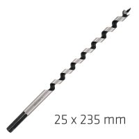 Wood Auger Drill Bit 25 X 235mm (image for) Wood Auger Drill Bit 25 X 235mm