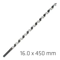 Wood Auger Drill Bit 16 X 450mm (image for) Wood Auger Drill Bit 16 X 450mm