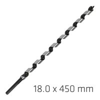 Wood Auger Drill Bit 18 X 450mm (image for) Wood Auger Drill Bit 18 X 450mm