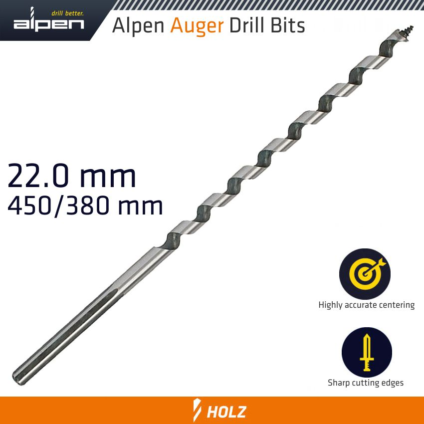 (image for) Wood Auger Drill Bit 22 X 450mm