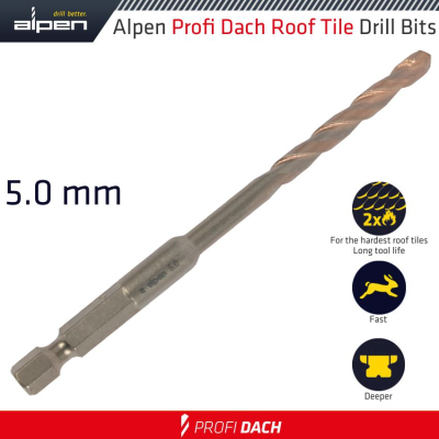 (image for) Roof Tile Drill Bit 5.0mm Bulk