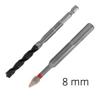(image for) 8.0mm Porcelain & Concrete C Protector Drill Bit Set Tile
