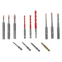 (image for) Drill-screwset Kit 13 13 Pcs C Prot,multi 6-kant,sds-plus F4 ,4 Bits