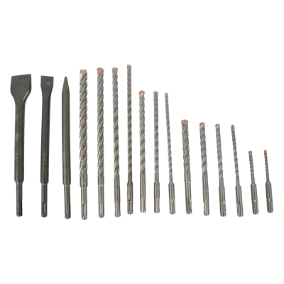 (image for) Force X Sds-plus Kit16 16 Pcs. Drills 110mm 5-6 160mm 6-8-10-12 210m