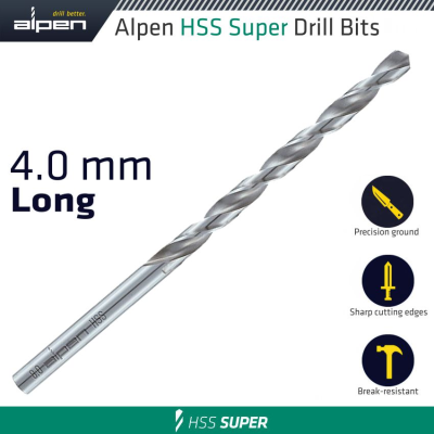 (image for) Hss Super Drill Bit Long 4 X 119mm Pouch