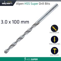 (image for) Hss Drill Bit Long 3 X 100mm Bulk