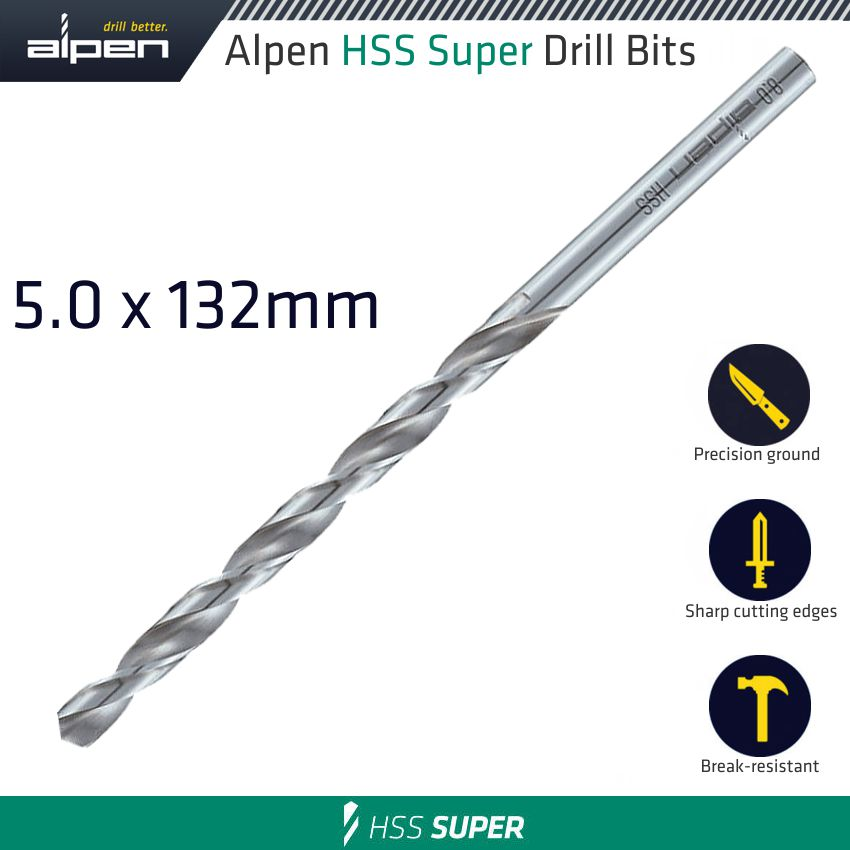 (image for) Hss Drill Bit Long 5 X 132mmbulk