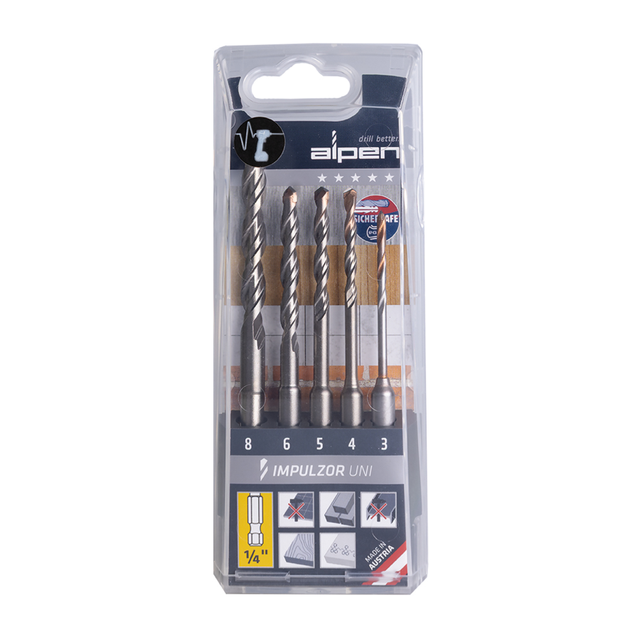 (image for) Set Impulzor Impact Univ Hex Atm5 5-tlg 3.0-4.0- 5.0- 6.0- 8.0 Mm