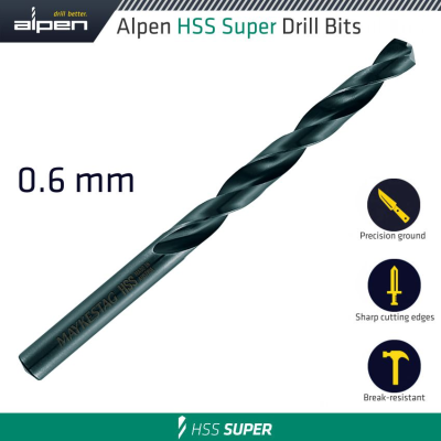 (image for) Hss Super Drill Bit 0.6mm Bulk