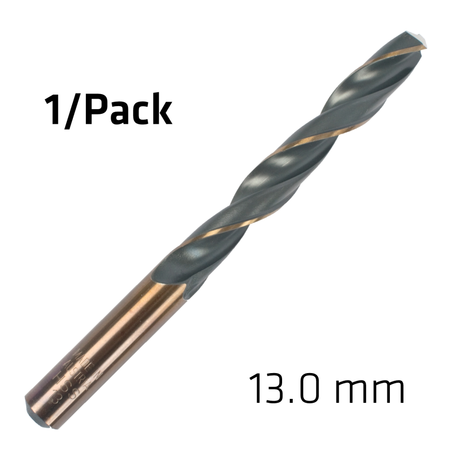 (image for) Hss Sprint Master 13.0mm X1 Sleeved Din338 Alpen Drill Bit