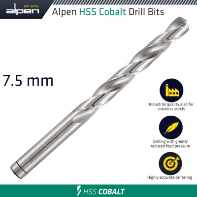 (image for) Hss Cobalt Drill Bit 7.5mm